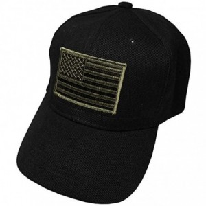 Baseball Caps Men's Army USA Flag Patch Cap - Subdued Olive - CA11QCXN7XD $19.60