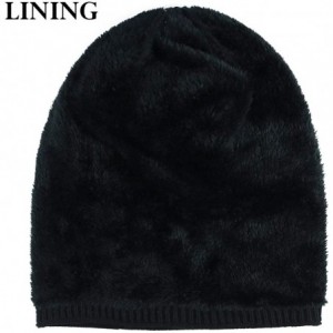 Skullies & Beanies Casual Knitting Wool Beanie Hat Winter Warm Velvet Hat Outdoor Men's Fashion Beanie Cap Korean Style.Momoo...