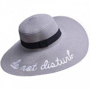 Sun Hats Do Not Disturb Women Floppy Bucket Summer Sun Hat Kentucky Derby A420 - Grey - CX17YH3QZU2 $27.59