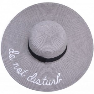 Sun Hats Do Not Disturb Women Floppy Bucket Summer Sun Hat Kentucky Derby A420 - Grey - CX17YH3QZU2 $27.59