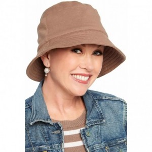 Bucket Hats Sun Protection UPF 50+ Bucket Hat - 100% Cotton with Aloe Vera Lining - Upf Midnight Blue - Large - CI18QGEIE32 $...