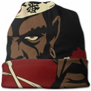 Skullies & Beanies Mens Afro Samurai Winter Hat Warm Comfortable Soft Knit Beanie Hats - C21920Q87RT $28.55