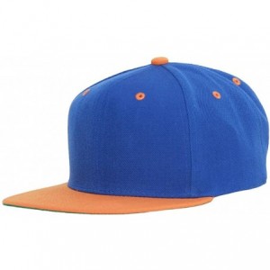 Baseball Caps Vintage Snapback Cap Hat - Blue Orange - CV116MYW88R $17.58