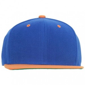 Baseball Caps Vintage Snapback Cap Hat - Blue Orange - CV116MYW88R $20.71