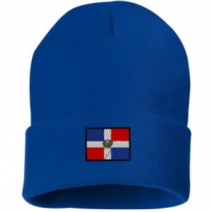 Skullies & Beanies Dominican Republic Custom Personalized Embroidery Embroidered Beanie - Royal Blue - CS12N3ZAXNC $30.25