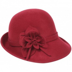 Bucket Hats Womens Bucket Crushable Vintage - Wine Red - CM18O77U30I $52.45
