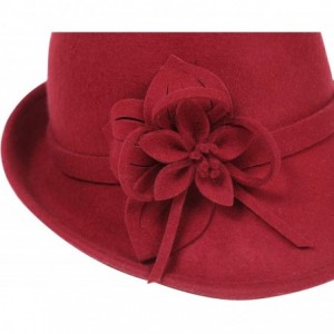 Bucket Hats Womens Bucket Crushable Vintage - Wine Red - CM18O77U30I $55.54