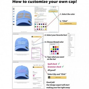 Visors Custom Visor Hat Embroider Your Own Text Customized Adjustable Fit Men Women Visor Cap - White - CB18T326NAN $37.84