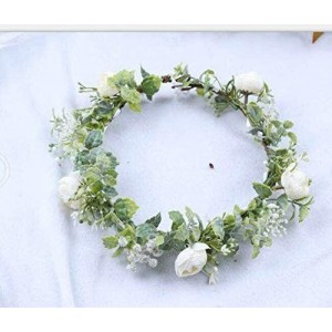 Headbands Maternity Woodland Photo Shoot Peony Flower Crown Hair Wreath Wedding Headband BC44 - Style 10 Ivory Peony - C8188I...
