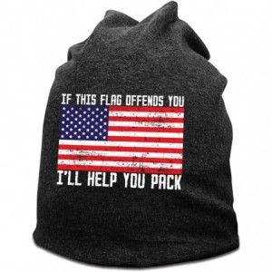 Sun Hats I Run Hoes for Money Women's Beanies Hats Ski Caps - If This Flag Offends You I'll Help You Pack /Deep Heather - CU1...