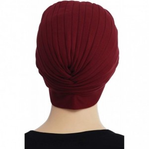 Skullies & Beanies Turban Hat Cap for Women Stylish Cotton Chemo Beanie Hat Caps - Ivory - CQ18IYZ0QXA $43.54