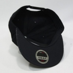 Baseball Caps Vintage Year Premium Plain Wool Blend Adjustable Square Flat Bill Snapback Hats Baseball Caps - Snake Black - C...