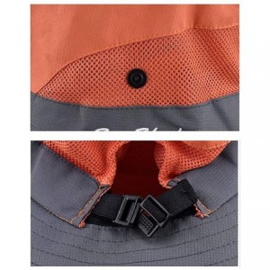 Sun Hats Outdoor UPF 50+ UV Sun Protection Waterproof Breathable Wide Brim Bucket Sun Hat for Men/Women - Orange - CD18NZDGRH...