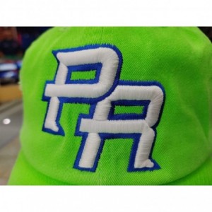 Baseball Caps Puerto Rico Snapback Hats Vintage Hats - Vintage Neon Green - CJ18WW7LX5H $50.25
