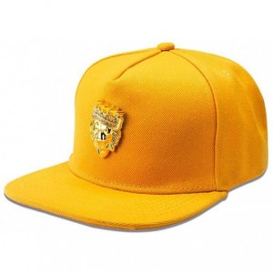Baseball Caps Baseball Badge Hip hop Snapback Unisex - Yellow - CL18IQCILN7 $25.30