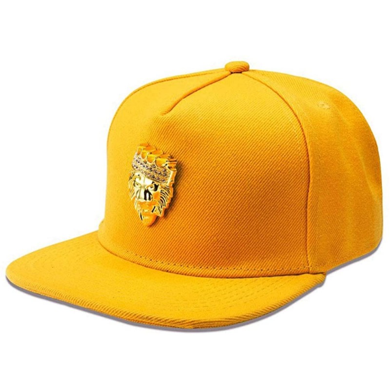 Baseball Caps Baseball Badge Hip hop Snapback Unisex - Yellow - CL18IQCILN7 $23.68