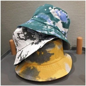 Bucket Hats Reversible Cotton Bucket Hat Multicolored Fisherman Cap Packable Sun Hat - Style 13 - CF197ZMKX09 $25.73