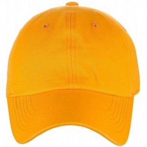 Baseball Caps Unisex Classic Blank Low Profile Cotton Unconstructed Baseball Cap Dad Hat - Gold - CU18RT0AXW8 $18.36