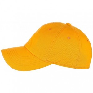 Baseball Caps Unisex Classic Blank Low Profile Cotton Unconstructed Baseball Cap Dad Hat - Gold - CU18RT0AXW8 $18.36