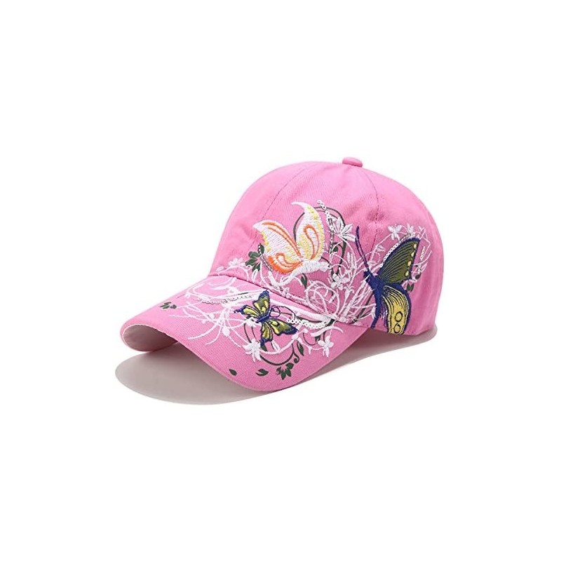 Baseball Caps Women Baseball Caps- Adjustable Breathable Embroidered Sun Hat for Sport Golf Mesh Sunbonnet Outdoor - Pink - C...