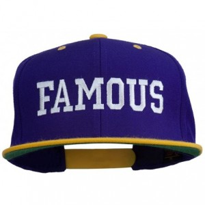 Baseball Caps Famous Embroidered Two Tone Snapback Cap - Purple Gold - CX11ONYYS59 $60.20