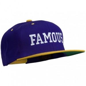 Baseball Caps Famous Embroidered Two Tone Snapback Cap - Purple Gold - CX11ONYYS59 $49.38