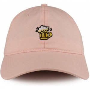 Baseball Caps Beer Emoticon Design Embroidered Cotton Unstructured Dad Hat - Blush - CZ1860WWORO $26.52