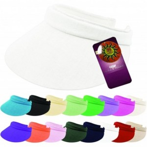 Visors Women's Cotton Clip On Sun Visor Hat - Lavender - C4182TEKD68 $25.41