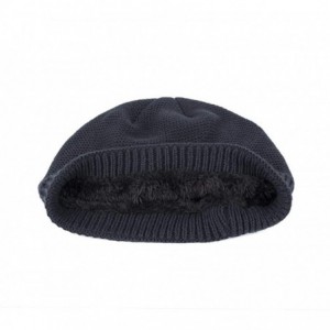 Skullies & Beanies Beanie Hat for Men Women Winter Warm Knit Slouchy Thick Skull Cap Casual Down Headgear Earmuffs Hat - CW18...