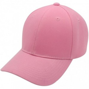 Baseball Caps Baseball Cap Men Women - Classic Adjustable Plain Hat - Pink - CM17YKHYGX6 $18.32