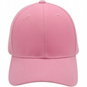 Baseball Caps Baseball Cap Men Women - Classic Adjustable Plain Hat - Pink - CM17YKHYGX6 $18.32