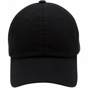 Baseball Caps Baseball Cap Men Women-Cotton Dad Hat Plain - Black - C912MYV8OP2 $19.93