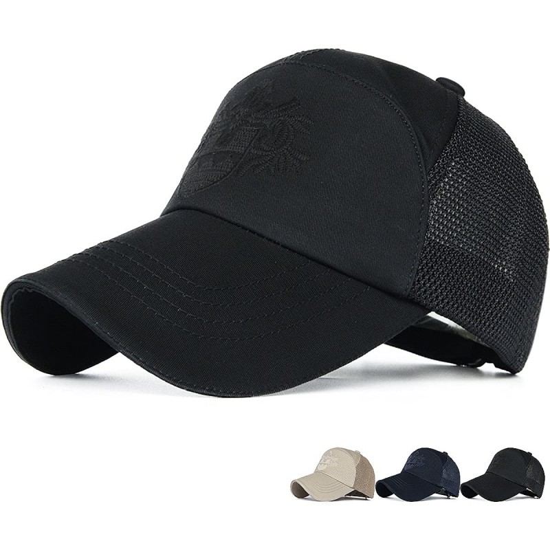 Baseball Caps Unisex Baseball Cap Golf Running Travel Beach Trucker Hat Vintage Trendy - Black - CI11ZUQT01L $28.76