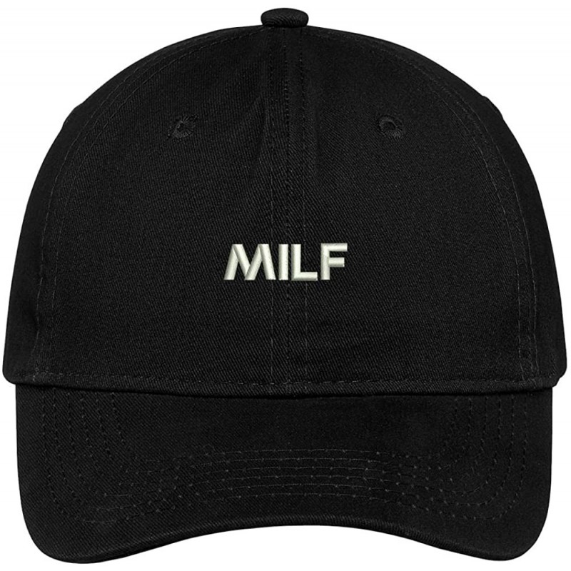 Baseball Caps Milf Embroidered Soft Cotton Low Profile Dad Hat Baseball Cap - Black - CX18322TH3Y $32.01