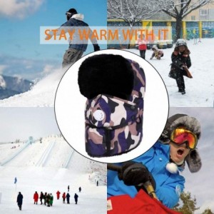 Rain Hats Unisex Winter Trooper Hat Hunting Hat for Men and Women Ushanka Ear Flap Chin Strap and Windproof Mask - CS18Y7R00R...