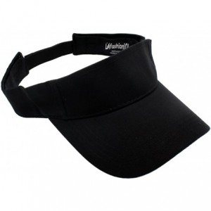 Baseball Caps Sun Sports Visor Hat Cap - Classic Cotton for Men Women - Black - CM12OBFVY7R $18.12