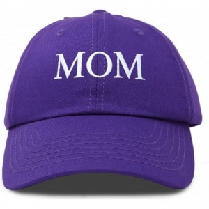 Baseball Caps Embroidered Mom and Dad Hat Washed Cotton Baseball Cap - Mom - Purple - CV18Q6L78WQ $24.66