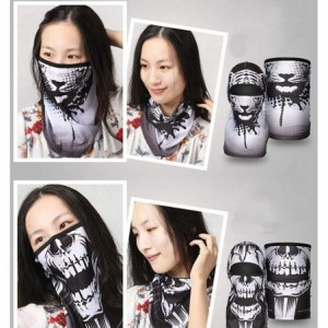 Balaclavas 3D Animal Funny Balaclava Full Face Mask Neck Warmer for Cycling Motorcycle Skiing Outdoor Sports - Skeleton - C21...