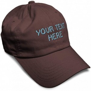 Baseball Caps Soft Baseball Cap Custom Personalized Text Cotton Dad Hats for Men & Women - Brown - C318DLHQ8O6 $34.46
