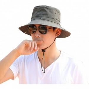 Sun Hats Outdoor Sun Cap Bucket Fishing Hats Boating Hat Sun Protective - Green - CE1855GOMRR $24.98