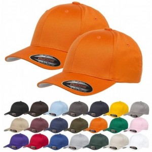 Baseball Caps Cotton Adjustable Baseball Classic Ballcap - Orange(2pcs) - CC18WAESKA5 $33.24