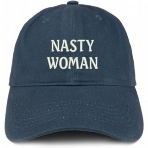 Baseball Caps Nasty Woman Embroidered Low Profile Adjustable Cap Dad Hat - Navy - CX12O09D26K $35.25