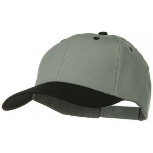Baseball Caps 2 Tone Brushed Bull Denim Mid Profile Cap - Black Grey - CS11918D899 $18.72