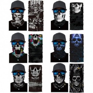 Balaclavas Men's Cool Skull Scarf Bone Pattern Printed Face Mask for Anti Dust Street Youth Hip-Hop Hecorative Bandanas - CW1...