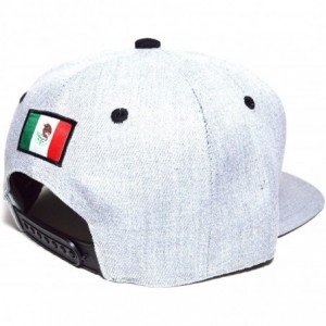 Baseball Caps Mexico City w/Flag Embroidered Silver Snapback Flat Cap Durable Baseball Hat AYO1041 - Sonora - CA186Q2GSET $32.32