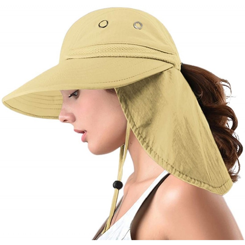 Sun Hats Outdoor Protection Foldable Packable - Khaki - CD19407SRE9 $26.87