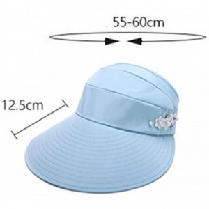 Sun Hats Sun Hats Wide Brim UV Protection Beach Packable Visor Summer Adjustable Cap - Green - CC18D7EE44U $18.16