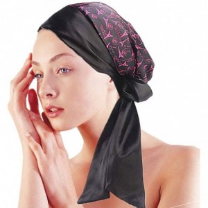 Skullies & Beanies Women Satin Bonnet Chemo Headwear Hair Loss Turban Sleeping Cap with Long Drawstring - Iron Tower - CT18IG...