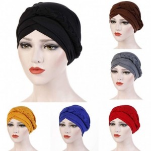 Skullies & Beanies Turban Headband-Women's Twisted Braid Hair Cover Wrap Cancer Hats Chemo Headwear Cap - Navy - C518WEMRD5Y ...