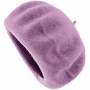 Berets Womens Classic Solid Color Knitted Wool French Beret - Lavender - CL187MA09TS $19.03